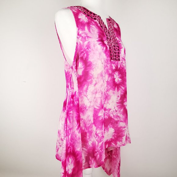 Michael by MK Tie Dye Tunic with Neck detail - Picture 3 of 10